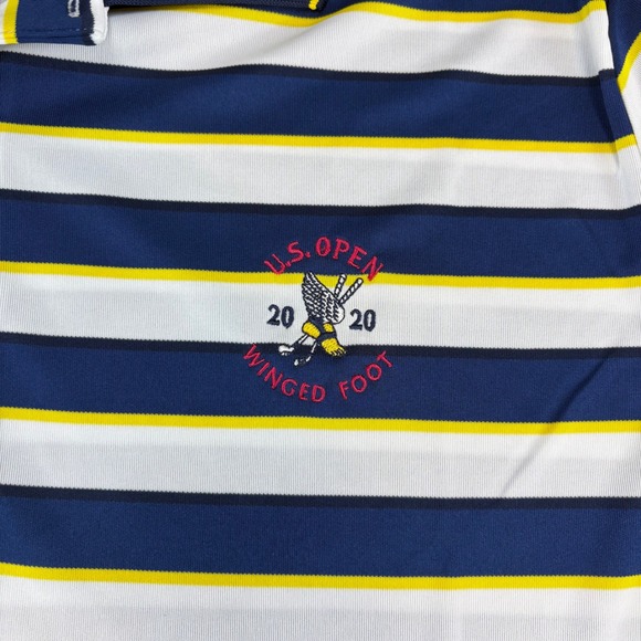 Polo‎ Ralph Lauren Polo Mens XL US Open 2020 Winged Foot Striped Golf Polo Shirt - Picture 7 of 14